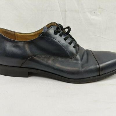 ALDO Navy Leather Lace Up Oxford Toe Cap Dress Shoes Men's Size 9.5
