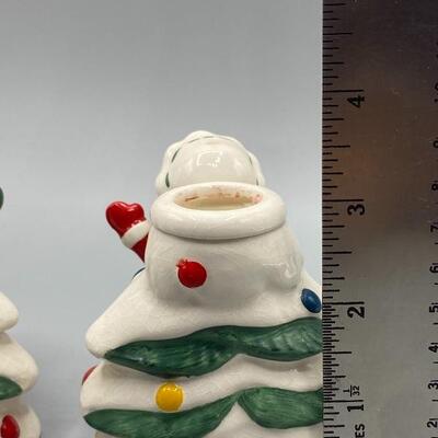 Vintage Norcrest Santa and Mrs. Claus Candle Holder YD#012-1120-00065