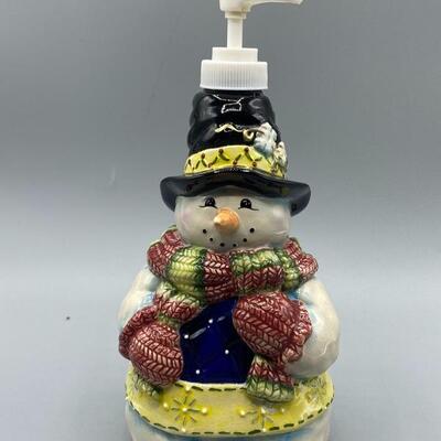 Ceramic Snowman Soap Dispenser YD#012-1120-00006