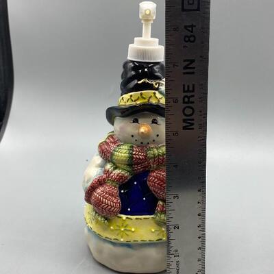 Ceramic Snowman Soap Dispenser YD#012-1120-00006