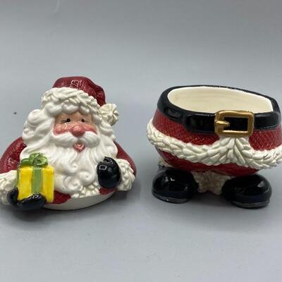 Fitz & Floyd Ceramic Santa Claus Trinket Box YD#012-1120-00035