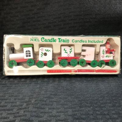 Holiday Candle Train Candle Holder NIB