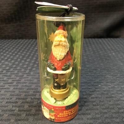 Santa Claus Holiday Wine Bottle Bobble-Topper YD#017â€“1120-00069