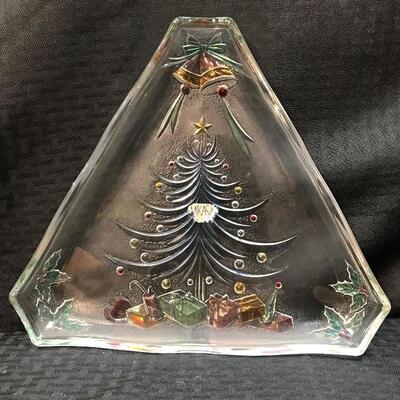 MikasaÂ® Glass Holiday Platter