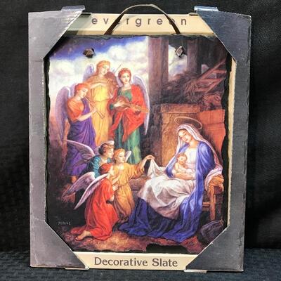 10â€œ x 12â€œ Decorative Nativity Scene Slate NIB YD #012â€“1120Dash00008