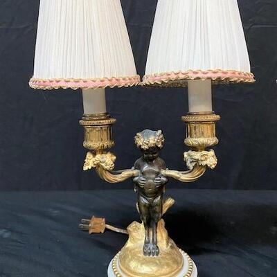 LOT#4: Pair of Louis XV Style Bronze Pan Lamps