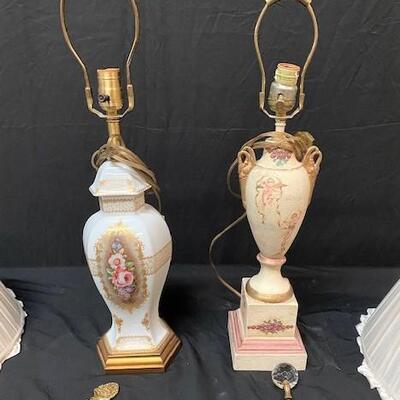 LOT#7: Pair of Painted Lamps