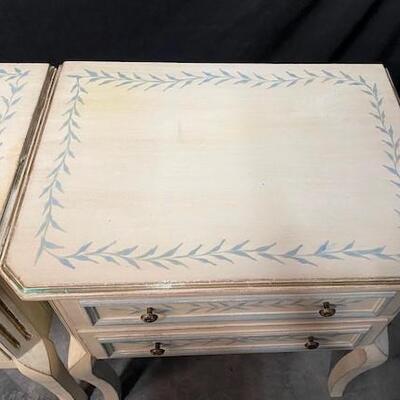 LOT#17: Pair of Matching Painted Night Tables