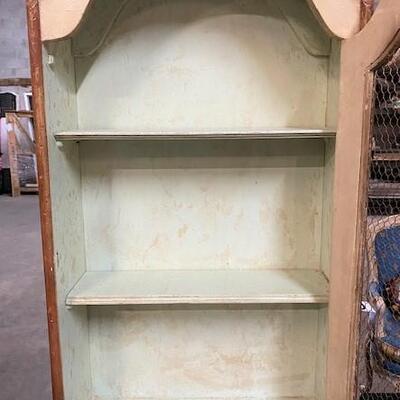 LOT#33: Small Painted Secretary with Cupboard