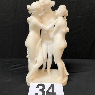 LOT#34: Alabaster 3 Graces in the Manner of Ruggeri