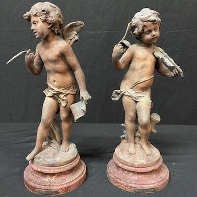 LOT#35: Weathered French Amour Violinist & Poet