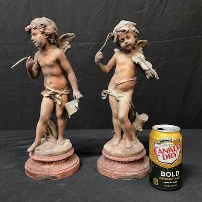 LOT#35: Weathered French Amour Violinist & Poet