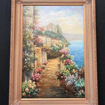 LOT#38: Impressionist Style Oil on Canvas