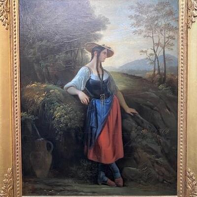 LOT#39: "Girl in a Meadow" by Alexandre Francois