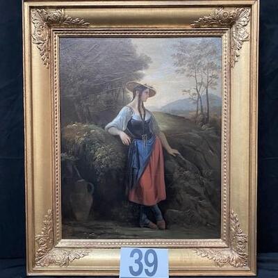 LOT#39: "Girl in a Meadow" by Alexandre Francois