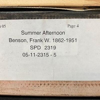 LOT#40: "Summer Afternoon" by Frank Benson