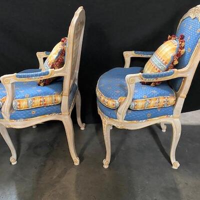 LOT#50: Pair of Provincial Arm Chairs