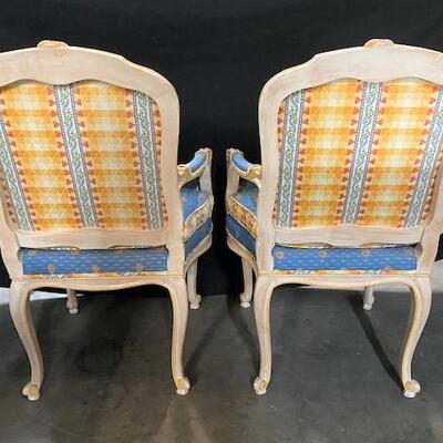 LOT#50: Pair of Provincial Arm Chairs