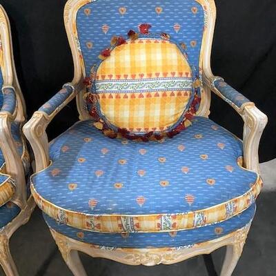 LOT#50: Pair of Provincial Arm Chairs