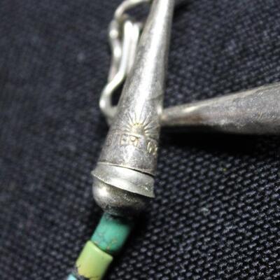 LOT#55: Marked Sterling Native American Necklace