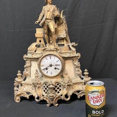 LOT#60: French Bronze Mantle Clock