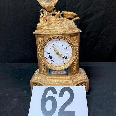 LOT#62: French Dussault Mantle Clock