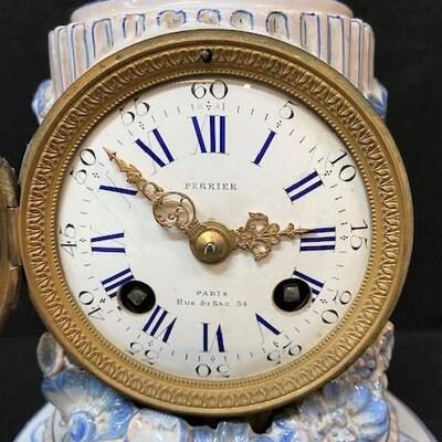 LOT#68: Signed "Galle; Nancy, France" Porcelain Clock