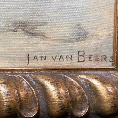 LOT#76: Jan Van Beers Believed to be Oil on Canvas