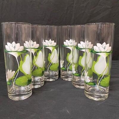 LOT#100: Set of 6 Tall Glasses