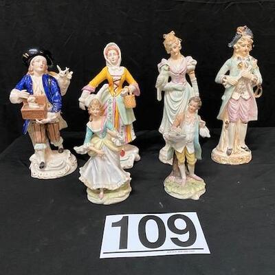 LOT#109: 6 Piece Lefton's Porcelain & Other Figures