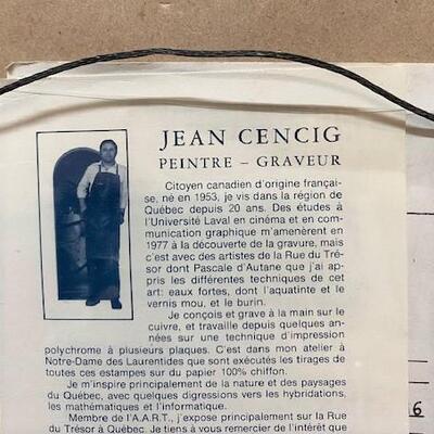 LOT#114: Pair of Jean Cencig "Quebec" Signed Etchings