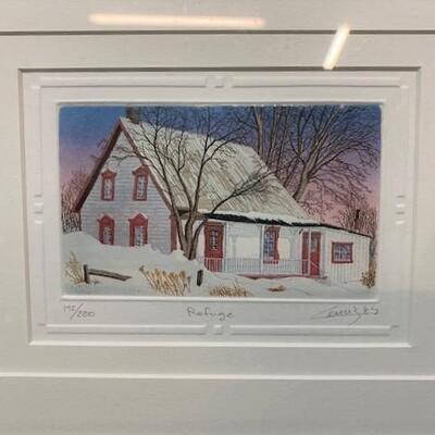 LOT#114: Pair of Jean Cencig "Quebec" Signed Etchings