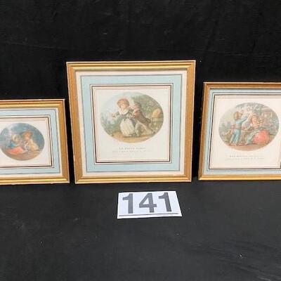 LOT#141: Believed to be JB Huett Hand-colored Lithographs