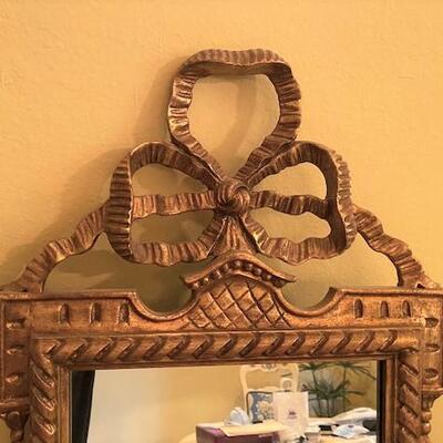 LOT#146: Bow Top Gilted Mirror