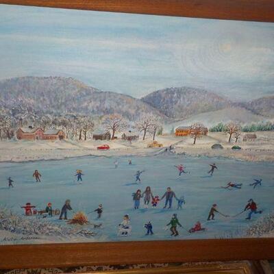 No. 5 artist Aleta Anderson " 4 Seasons" Original Oil art .