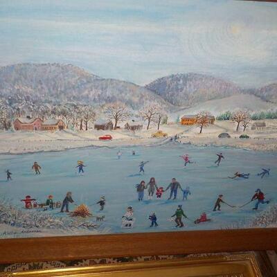 No. 5 artist Aleta Anderson " 4 Seasons" Original Oil art .
