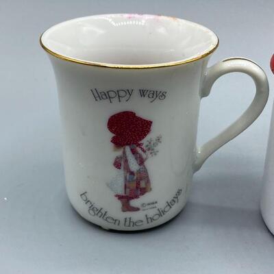 Holly Hobbie Christmas Holiday Cup Candles Unused YD#011-1120-00197