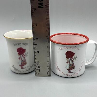 Holly Hobbie Christmas Holiday Cup Candles Unused YD#011-1120-00197