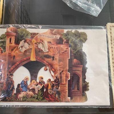 Die Cut Greeting Card Unopened Nativity Scene YD#012-1120-00076