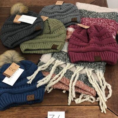 Lot 36 NWT Five CC Beanies, One Scarf
