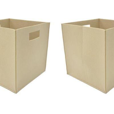 Felt Storage Cube, Tan (Set of 4) 12x12x12 - New