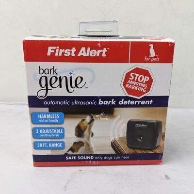 First Alert Bark Genie Automatic Ultrasonic Bark Deterrent Device - New