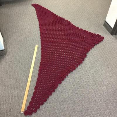 Large Knitted Triangular Shawl Scarf