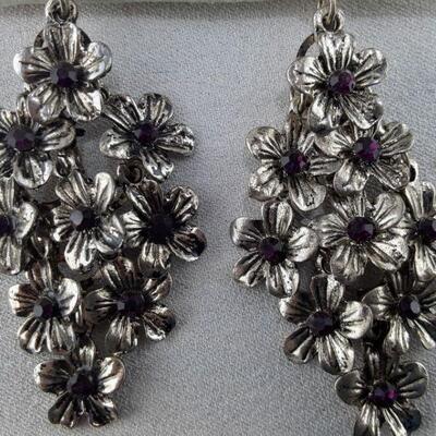 Silvertone Metal Earrings
