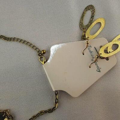 Fun Goldtone Metal Dangles Necklace