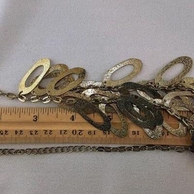 Fun Goldtone Metal Dangles Necklace