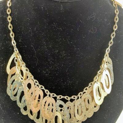 Fun Goldtone Metal Dangles Necklace
