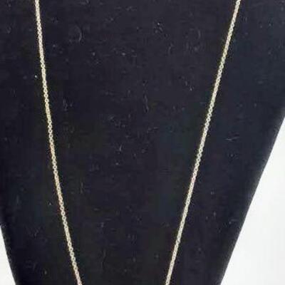 Goldtone Beads and Pearls Dangle Necklace
