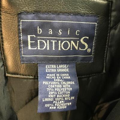Basic Editions® Pleather Jacker XL