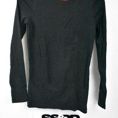 Petit Bateau Black Long Sleeve Shirt 100% Cotton size youth large - New
